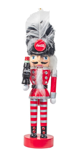 6" Coca-Cola® Striped Pants Nutcracker Ornament