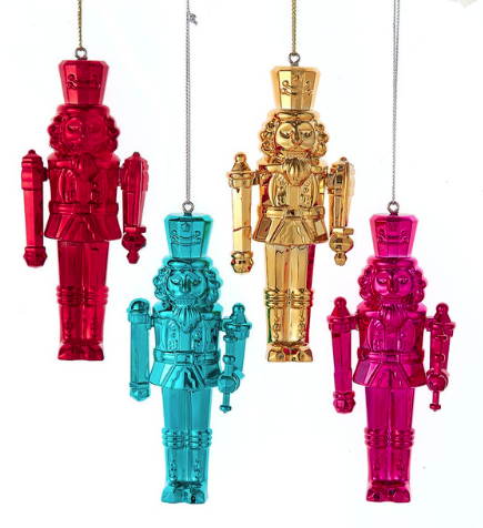4.75“ Colorful Nutcracker Ornaments, 4 Assorted