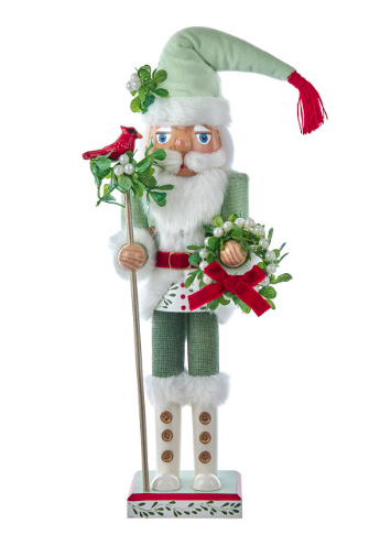 15" Mistletoe Kisses Santa Nutcracker