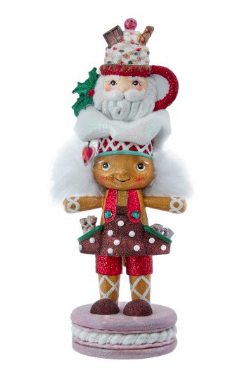 12" Hollywood Nutcrackers™ Gingerbread With Santa Mug Hat Nutcracker