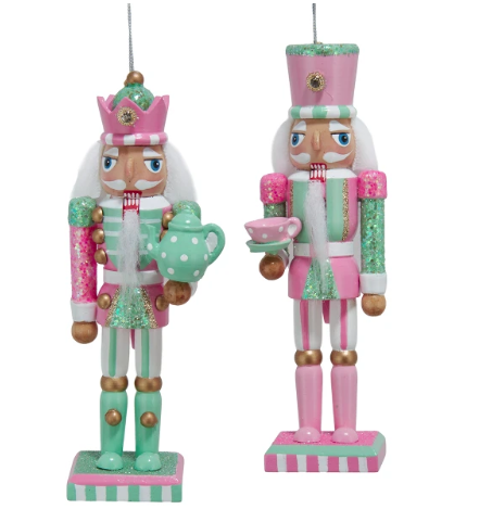 6" High Tea Nutcracker Ornaments, 2 Assorted