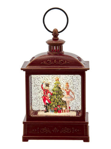 8“ Battery-Operated Nutcracker Swirl Water Lantern