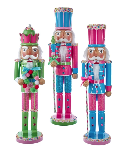 15" Candy Nutcrackers, 3 Assorted