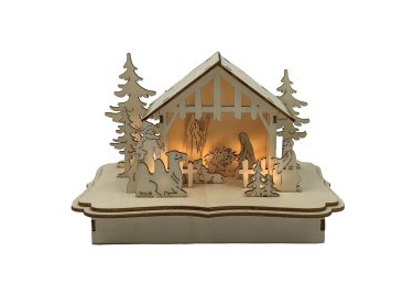 5.4″ Lighted Nativity Scene
