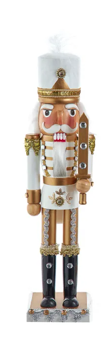 15" Gold & White Nutcrackers, 3 Assorted