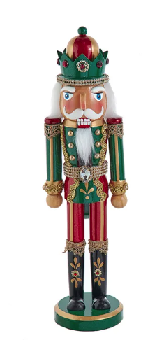 15" Red & Green King Nutcrackers, 2 Assorted
