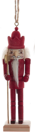 6" Comfort & Joy Red, Green & Blue Nutcracker Ornaments