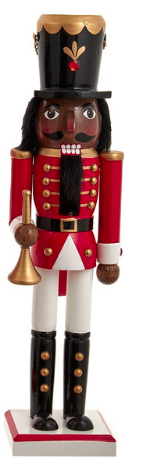 15“ Red, White and Gold African American Nutcrackers, 3 Assorted