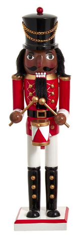 15“ Red, White and Gold African American Nutcrackers, 3 Assorted