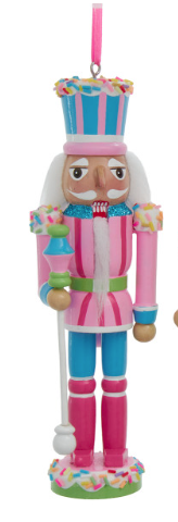 6" Green, Blue & Pink Nutcracker Ornaments, 3 Assorted