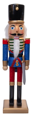 15" Red, Green & Blue Nutcrackers, 3 Assorted