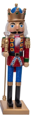 15" Red, Green & Blue Nutcrackers, 3 Assorted