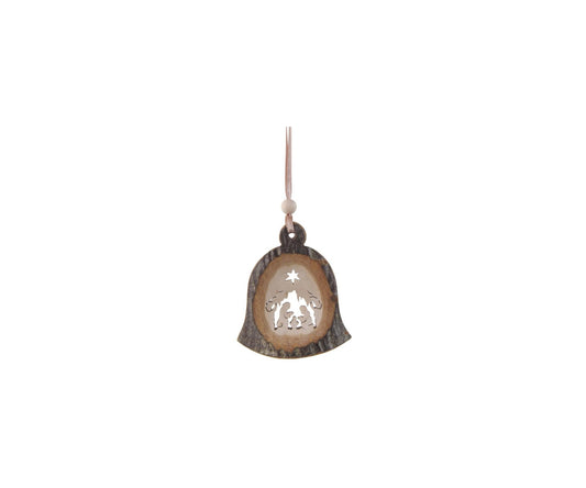 Wooden Bell Ornament - Nativity