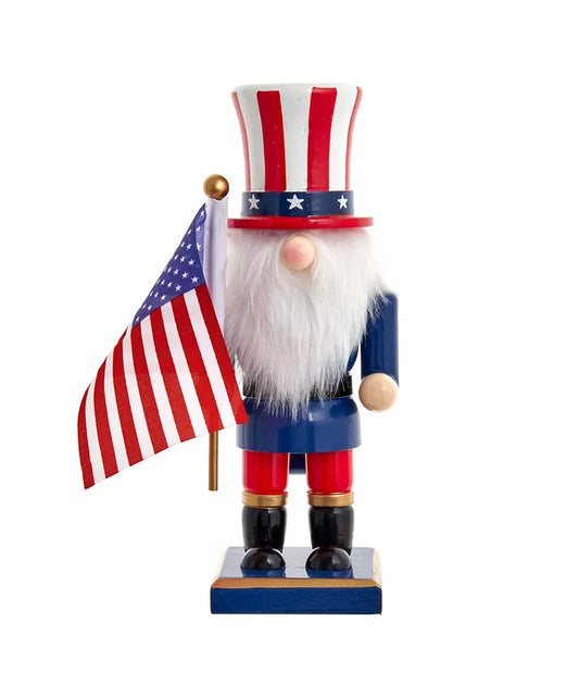 9" Patriotic Gnome Nutcracker