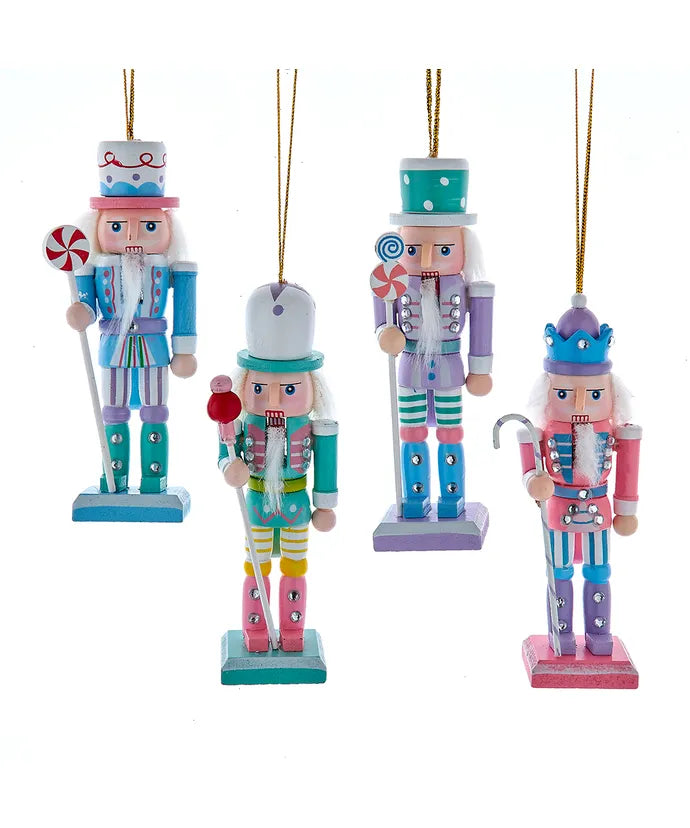 5" Pastel Nutcracker Ornaments, 4 Assorted