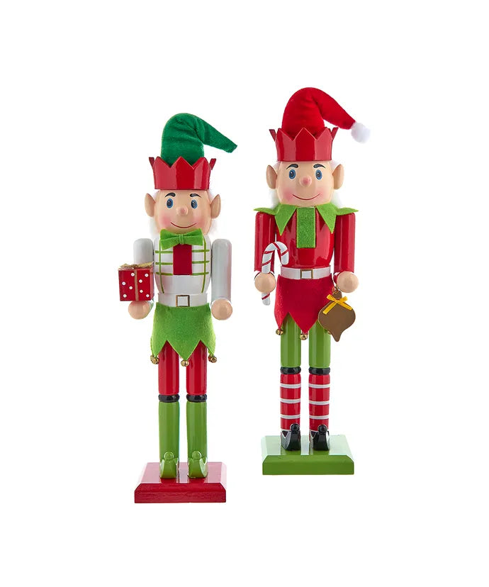 15" Elf Nutcrackers, 2 Assorted