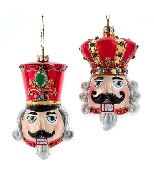 Glass Nutcracker Ornaments 2 Assorted