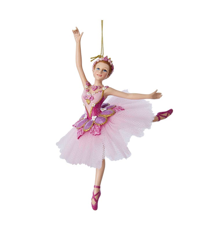 Sugar Plum Ballerina Nutcracker Ornament Resin