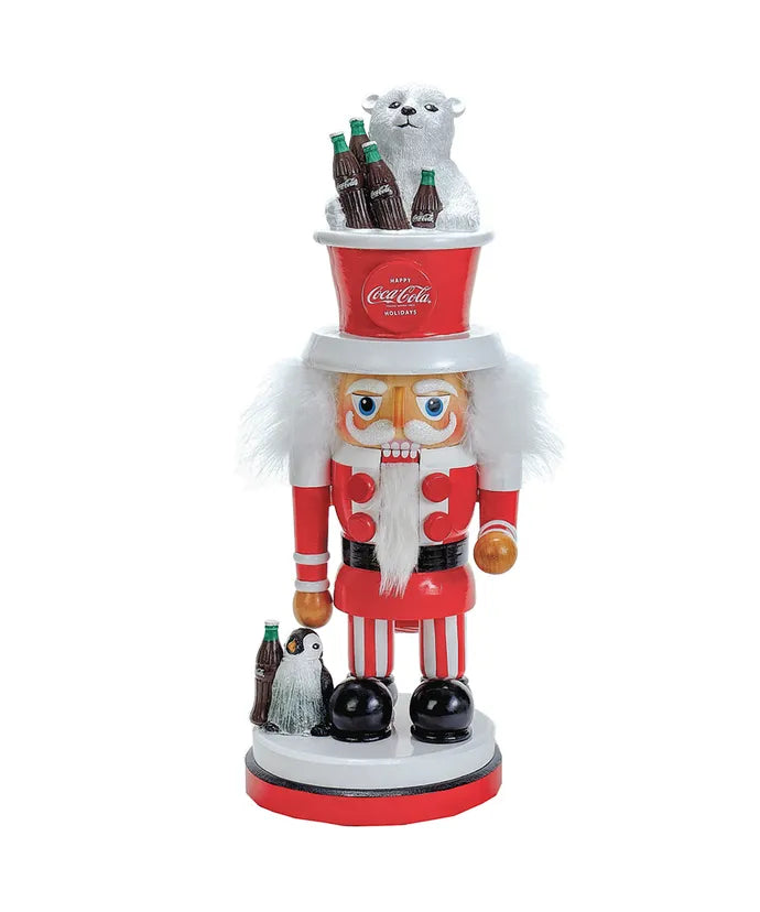 15.75" Coca-Cola® Polar Bear Hat Hollywood™ Nutcracker