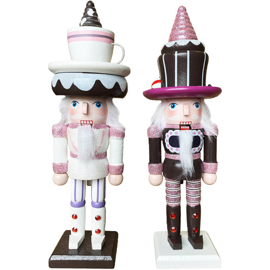 10″ Dessert Time Nutcrackers, 2 Assorted
