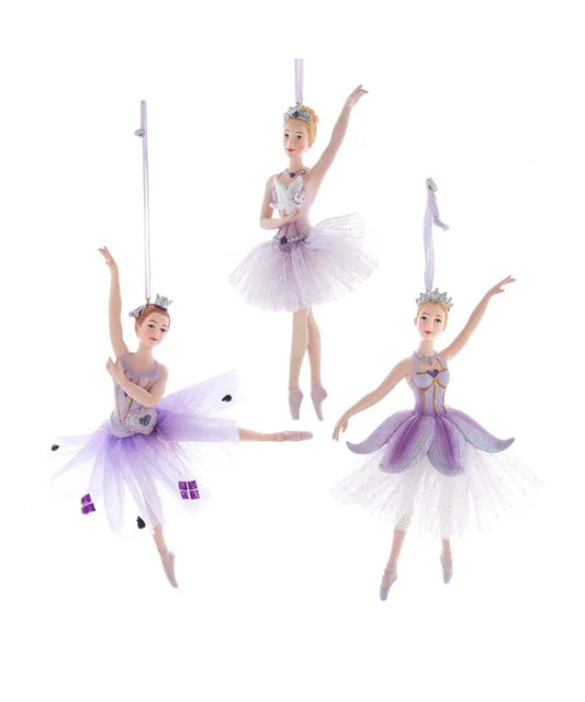 Purple and Silver Ballerina Ornament