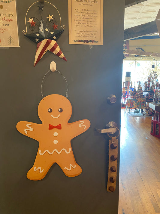 Outdoor metal art gingerbread man or girl