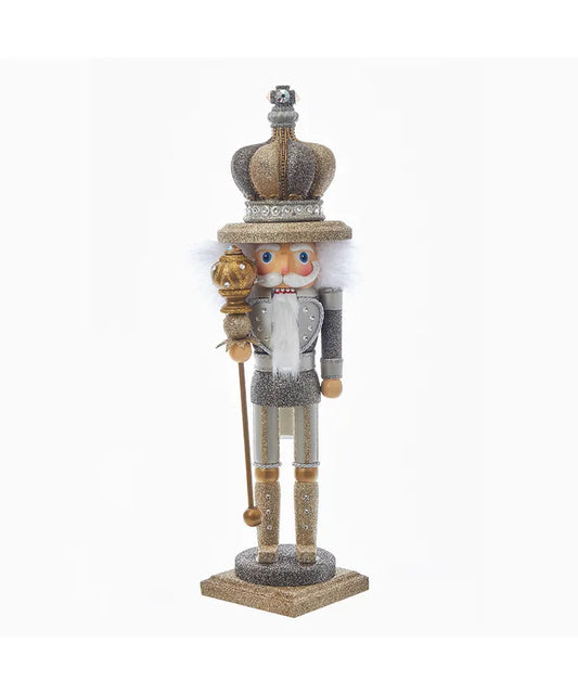 18" Hollywood Nutcrackers™ Platinum and Gold with Swarovski® Elements Nutcracker