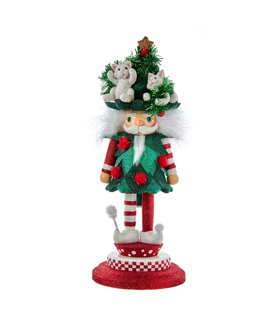 14" Hollywood Nutcrackers™ Cats In Tree Hat Nutcracker