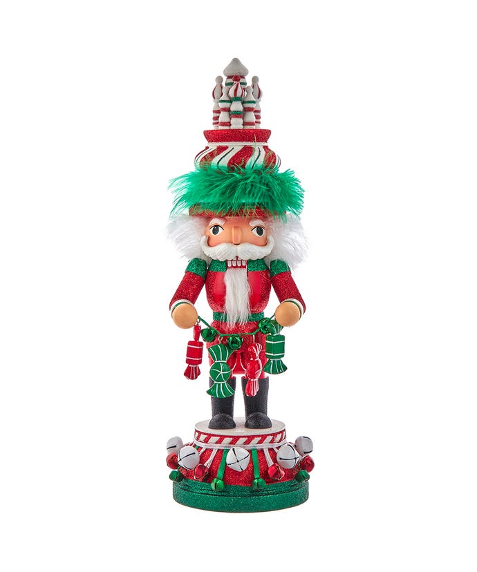 15" Hollywood Nutcrackers™ Red, White & Green Candy Tower Hat Nutcracker