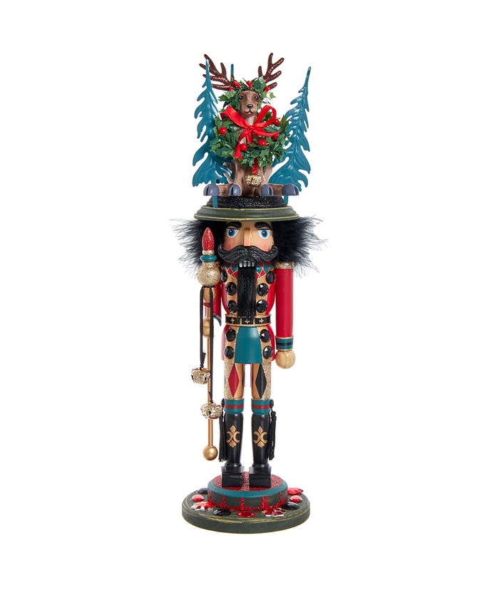 15" Hollywood Nutcrackers™ Soldier With Deer Hat Nutcracker