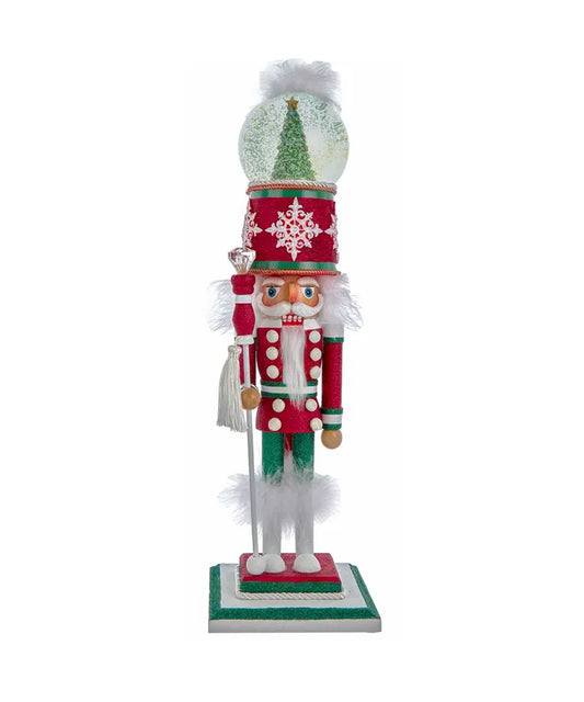 21" Hollywood Nutcrackers™ Deck The Halls Musical Water Globe Hat Nutcracker