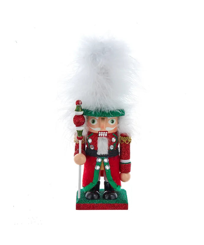 9" Hollywood Nutcrackers Red, Green & White Soldier Nutcracker