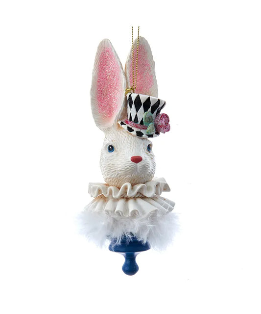 6.5" Holly Hats™ Rabbit Hat Ornament