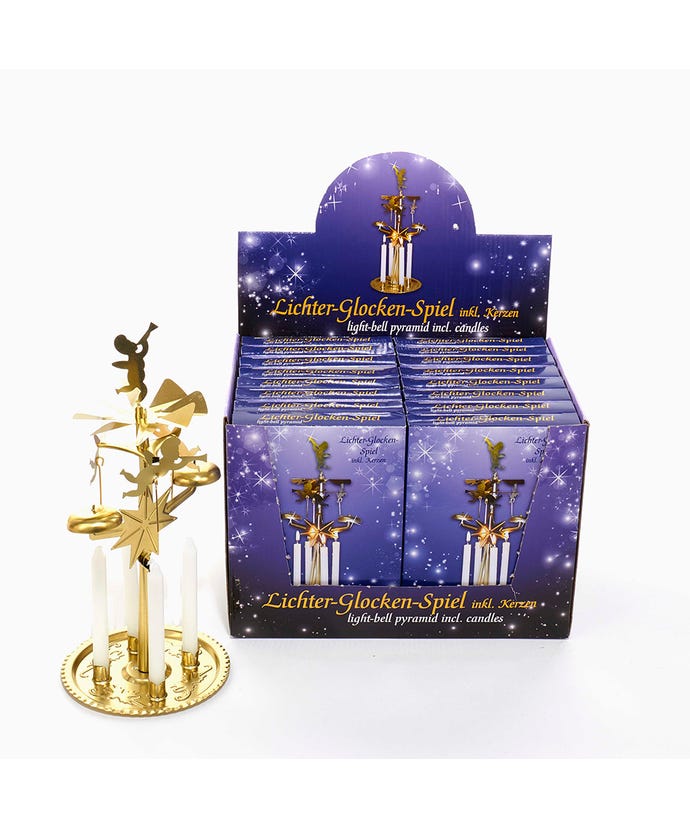 Angel Light Bell Pyramid w/ 4 Candles