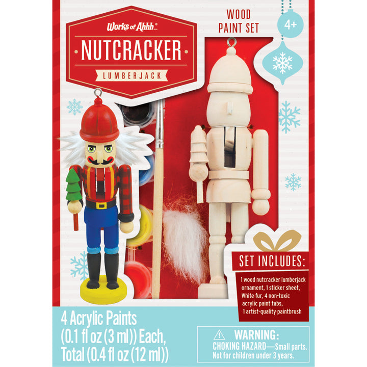 Nutcracker Lumberjack Ornament Wood Paint Kit