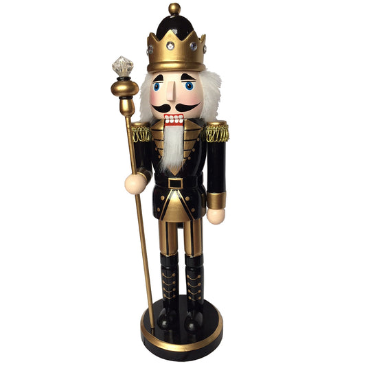 14″ Black and Gold King Nutcracker