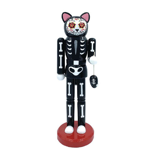 14″ Day of the Dead Cat Nutcracker