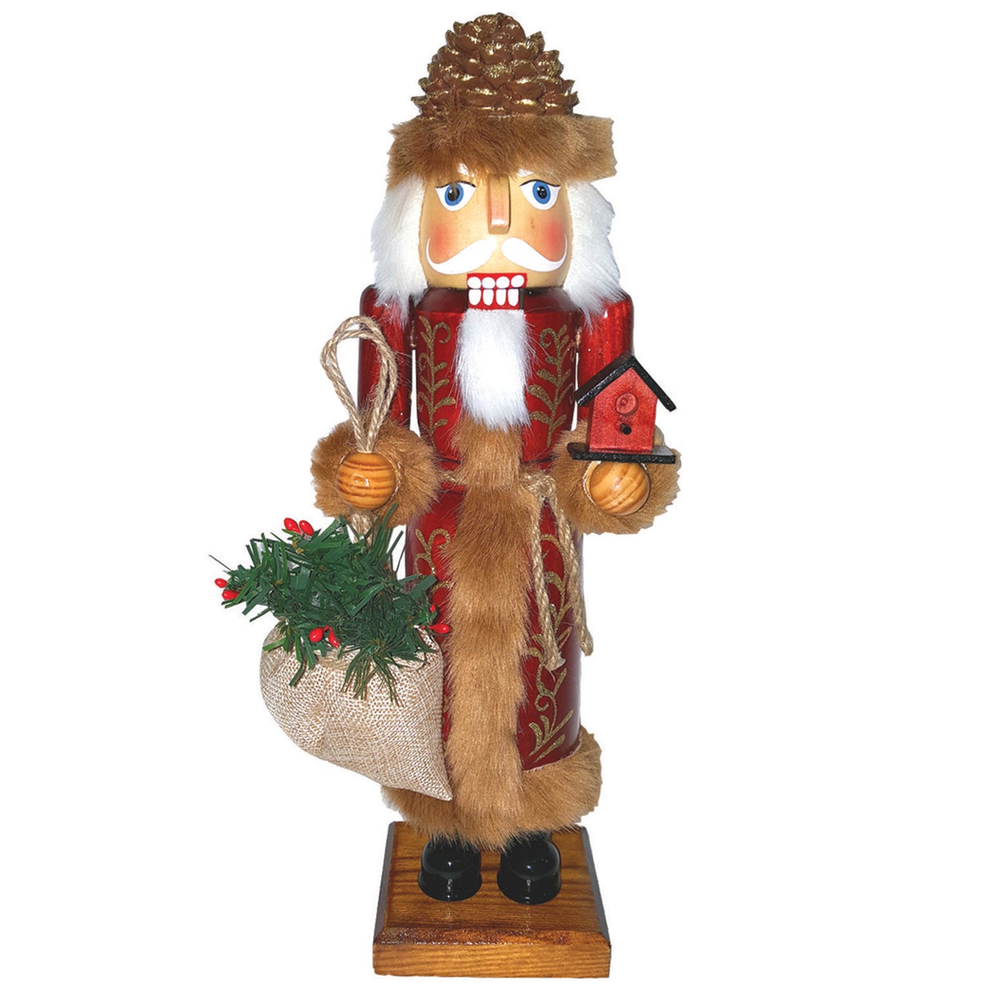 Pine Cone Santa Nutcracker