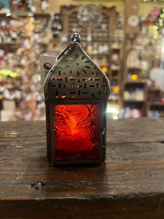 Red Tea Light Lantern