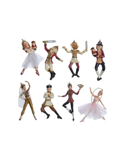 Miniature Nutcracker Suite Ornaments, 8 Assortment